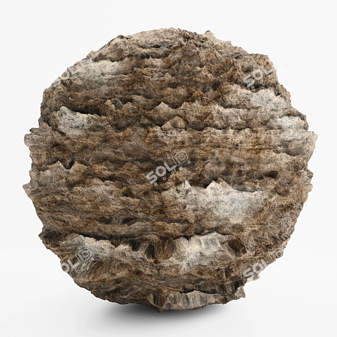 Brown Stone 4k VRAY Rock 3D model image 1