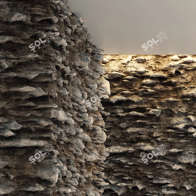 Brown Rock VRAY PBR Material 3D model image 3