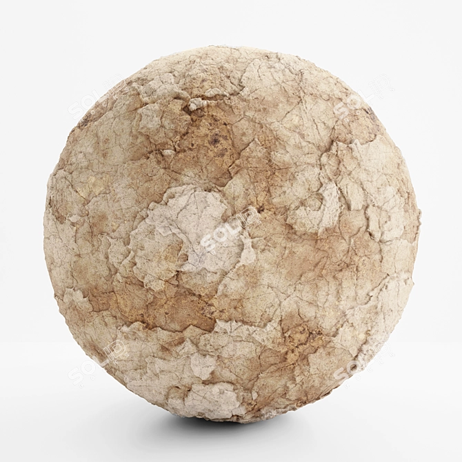 VRay Brown Rock Set 3D model image 1