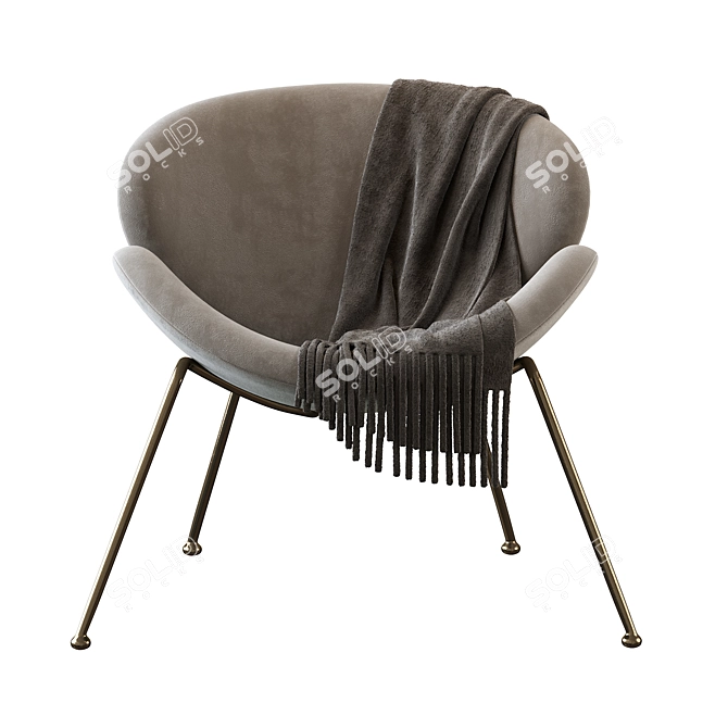 Signal Major Velvet Chair: Stylish, Comfortable, and Elegant 3D model image 3