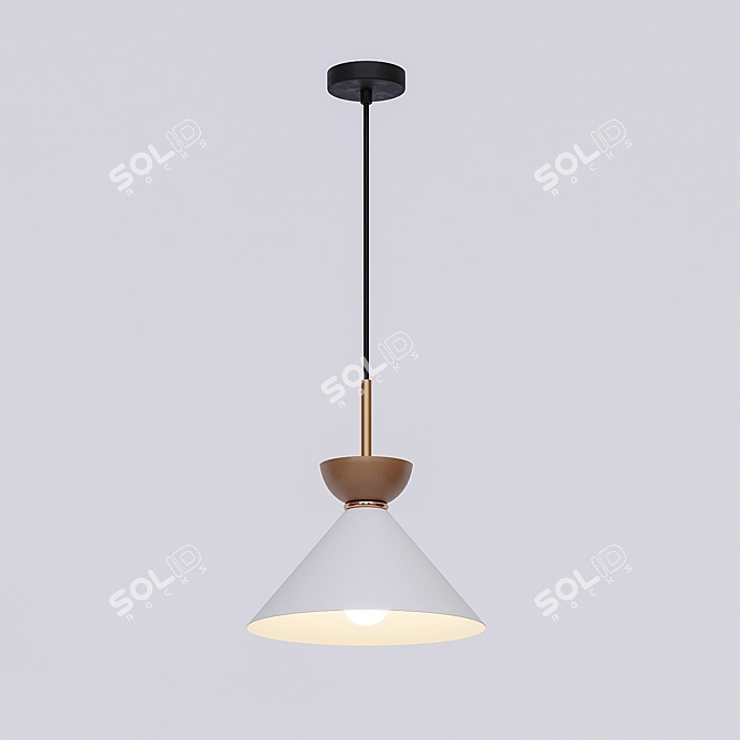 AIKE Conical Pendant Lamp Set (Three Colors) 3D model image 3