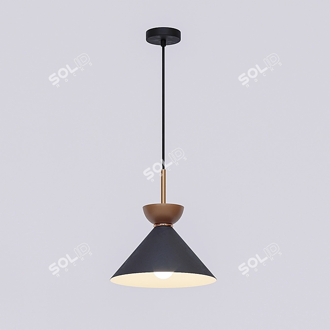 AIKE Conical Pendant Lamp Set (Three Colors) 3D model image 4