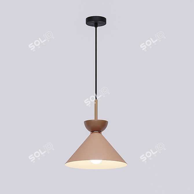 AIKE Conical Pendant Lamp Set (Three Colors) 3D model image 5