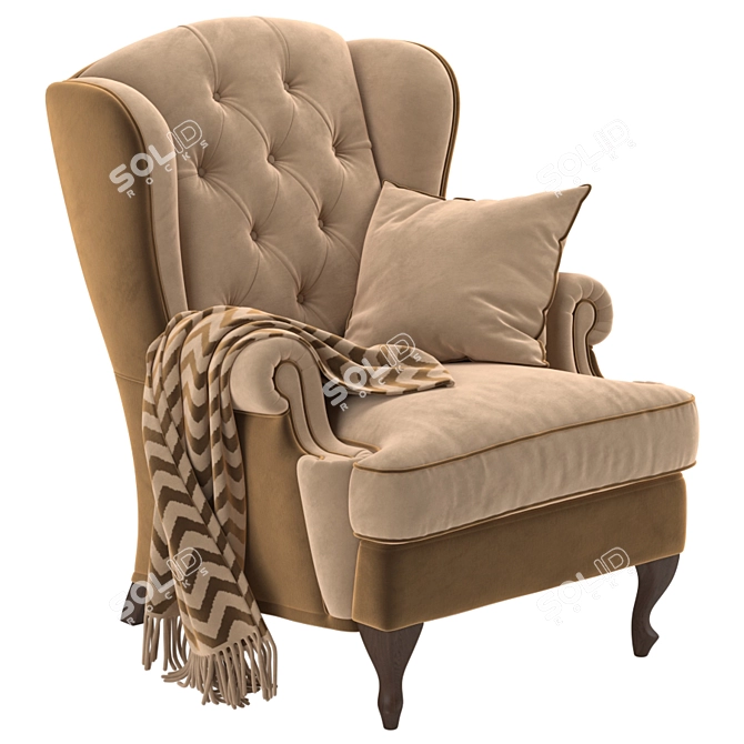 Elegant Tosconova Rebecca Armchair 3D model image 1