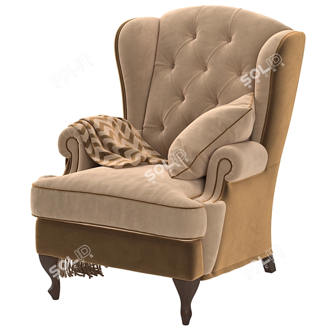 Elegant Tosconova Rebecca Armchair 3D model image 2