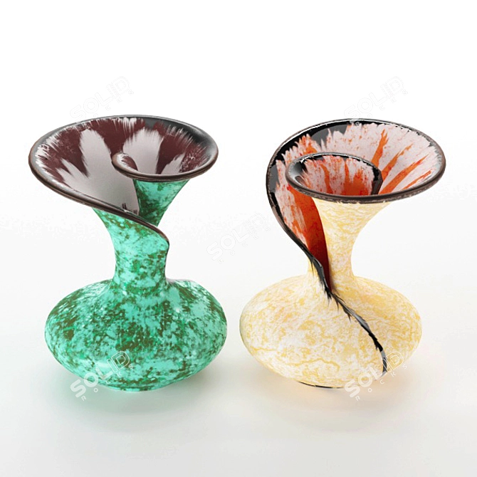 Artistic Ceramic Vases by Susan Anderson 3D model image 1