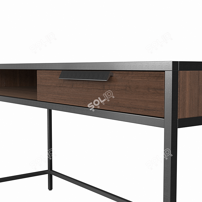 Greystone Writing Desk: Sleek and Spacious 3D model image 3