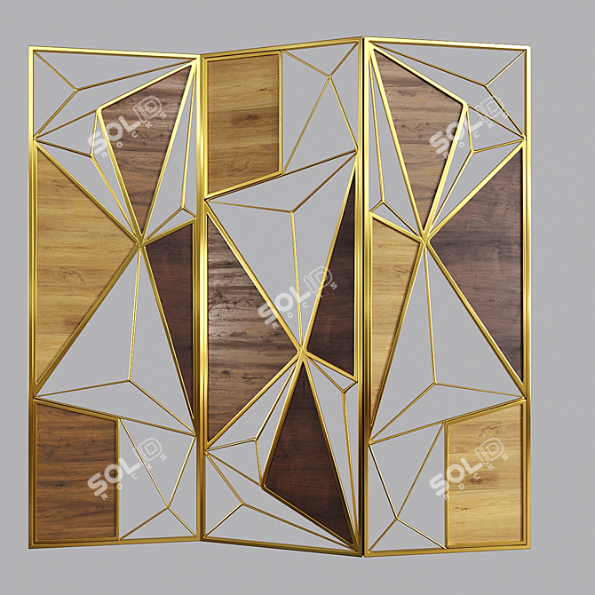 Elegant Divider: 180cm Height 3D model image 2