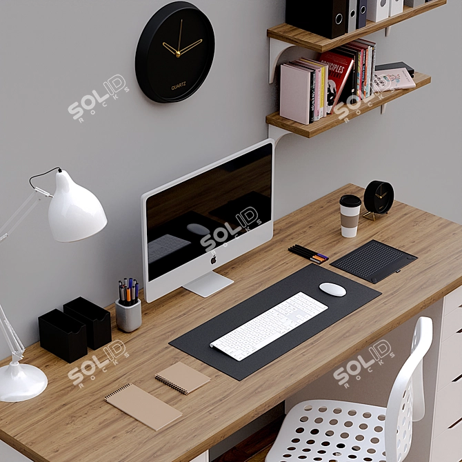 Ikea Office Haven: Stylish & Functional 3D model image 2