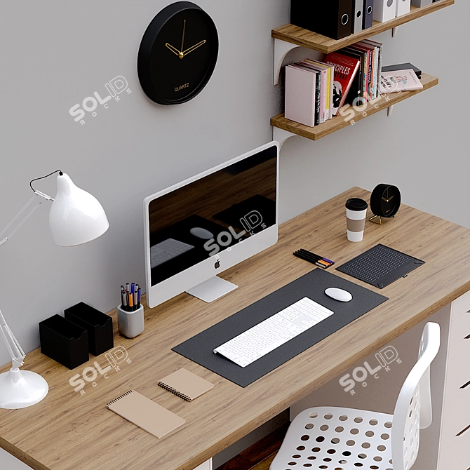 Ikea Office Haven: Stylish & Functional 3D model image 6