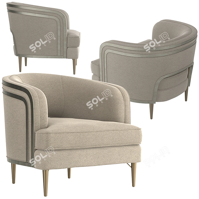 Caracole Tranquil Accent Chair 3D model image 1