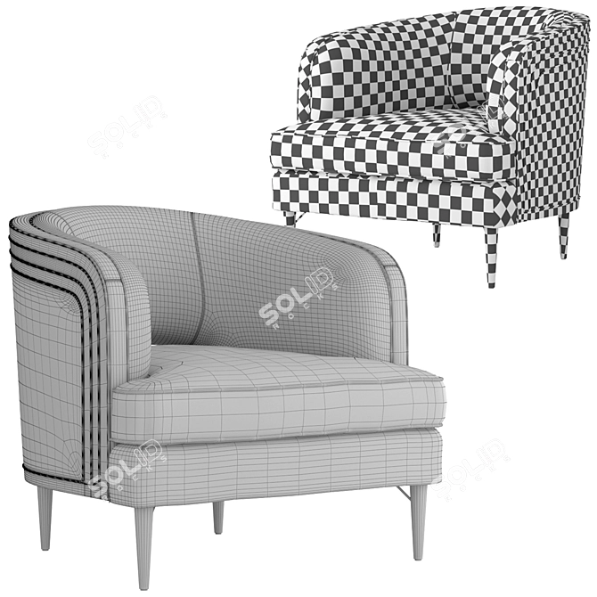 Caracole Tranquil Accent Chair 3D model image 4