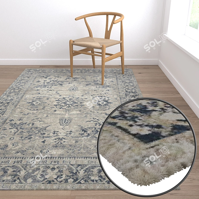 High-Quality Carpets Set 3D model image 5