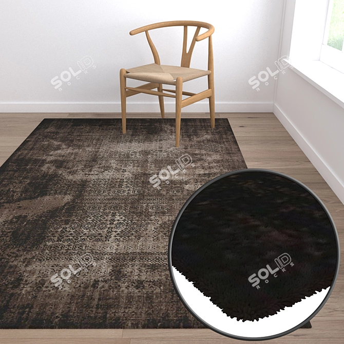 Deluxe Textured Carpet Set 3D model image 4