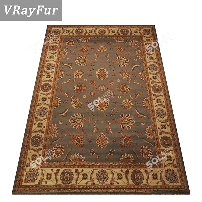 Title: High-Quality Carpets Set 3D model image 2