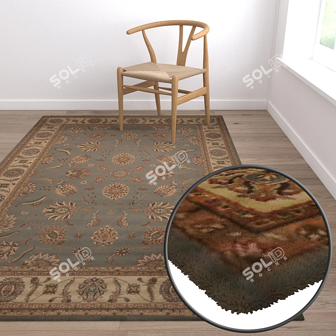 Title: High-Quality Carpets Set 3D model image 5