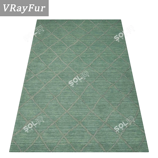 Luxury Textured Carpet Set 3D model image 2