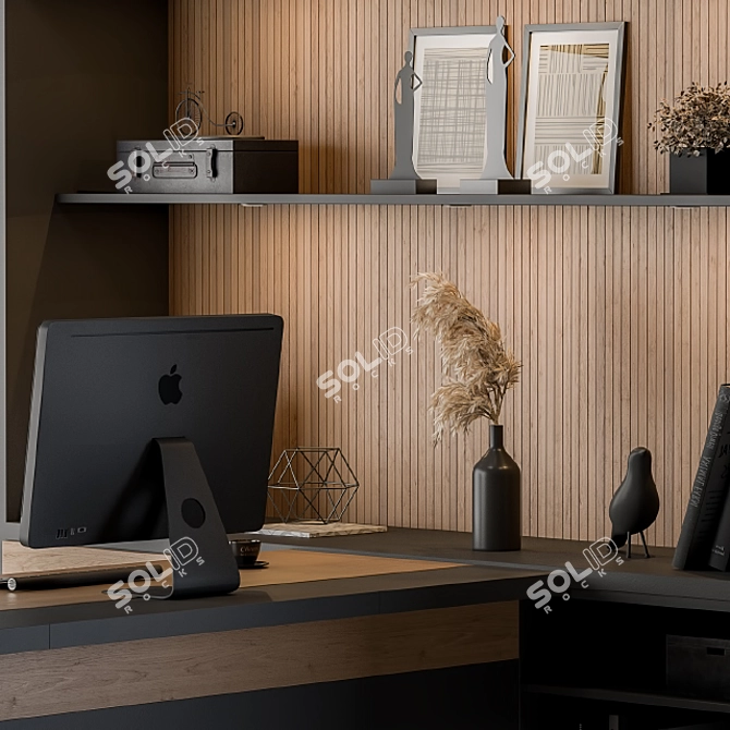 Elegant Manager's Office Furniture 3D model image 3