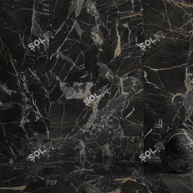 Museum Laurent Black Wall Tiles - Set of 2 3D model image 3