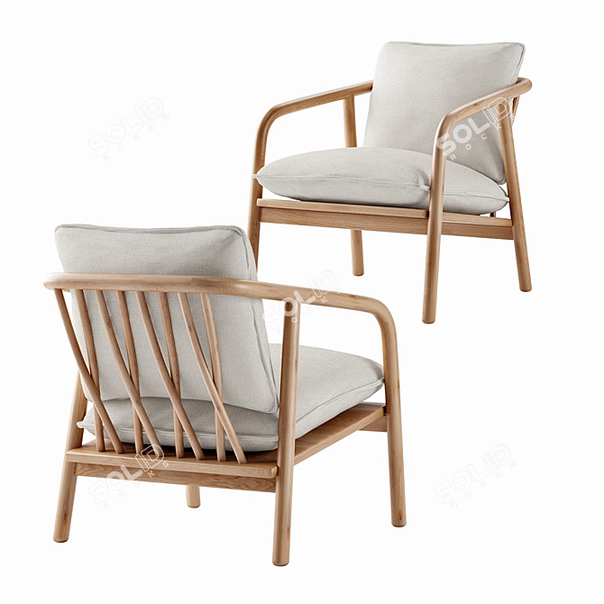 Scandi Frame Laurel Chair 3D model image 1