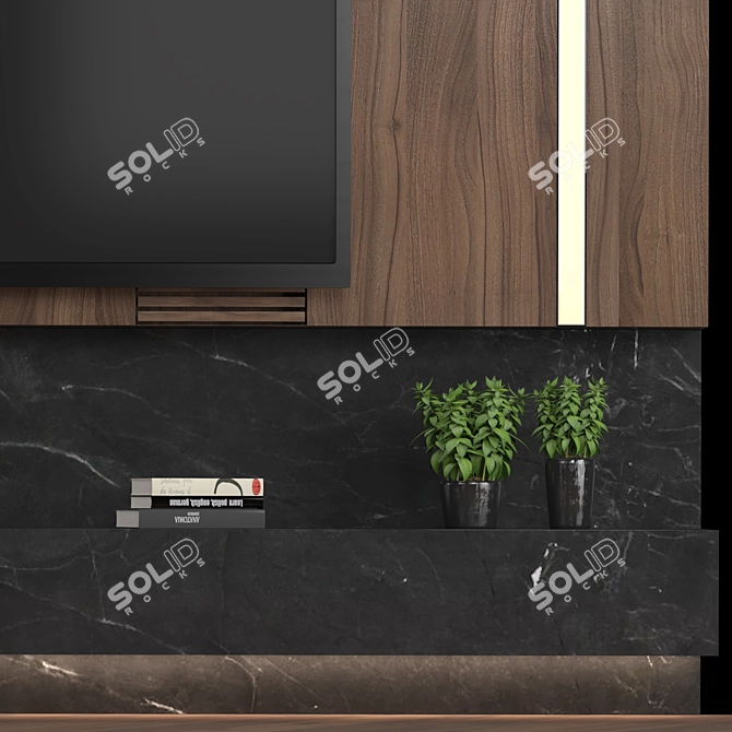 Modular TV Wall Unit: High-quality Design & Easy Customization 3D model image 3