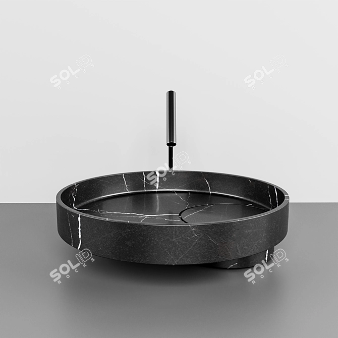 Marble Magic: FALPER ECCENTRICO Washbasin 3D model image 2