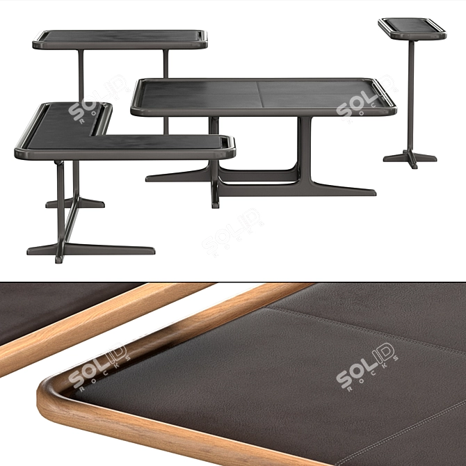 Elegant Mesa 4220 Coffee Table 3D model image 2