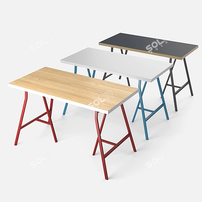 Versatile Linnmon/Lerberg Table: Stylish & Functional 3D model image 4