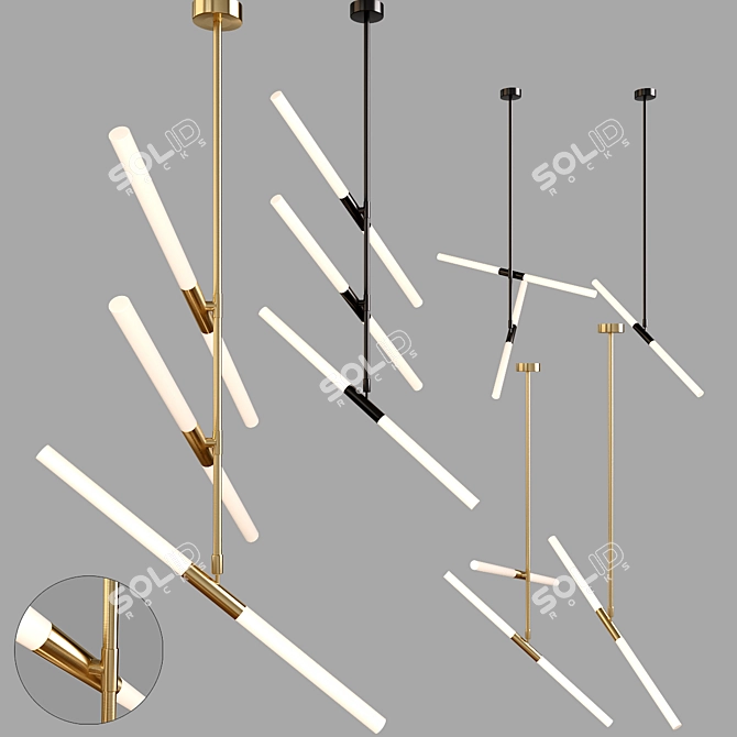 Modern Scandinavian Pendant Lights 3D model image 1
