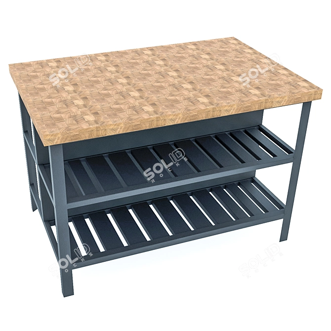 Wadholm IKEA Kitchen Island: Stylish & Functional 3D model image 2