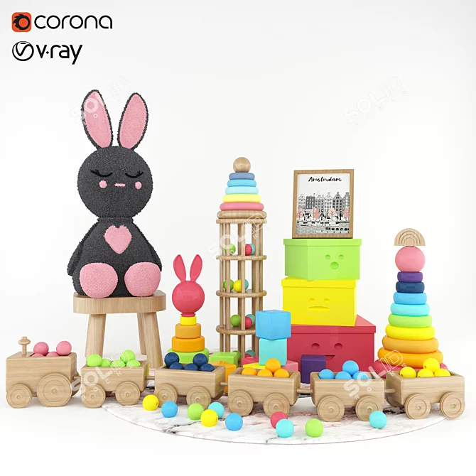 Creative Kids Toy Set 3D model image 1