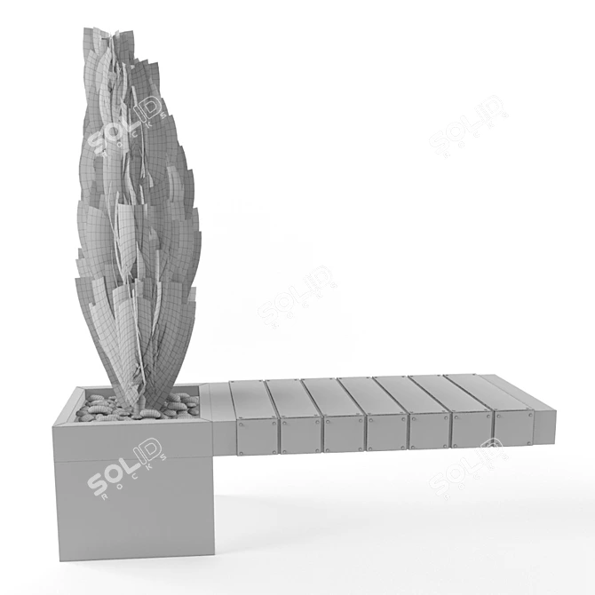 Modern Bench: Stylish and Durable 3D model image 2