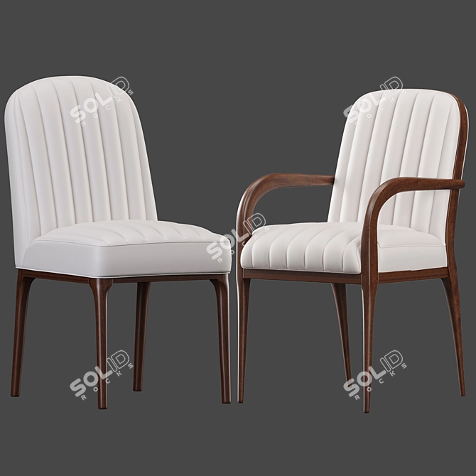 Elegant Parigi Chair: Stylish & Comfortable 3D model image 1