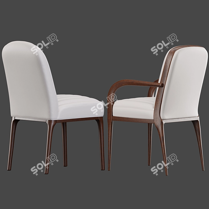 Elegant Parigi Chair: Stylish & Comfortable 3D model image 2