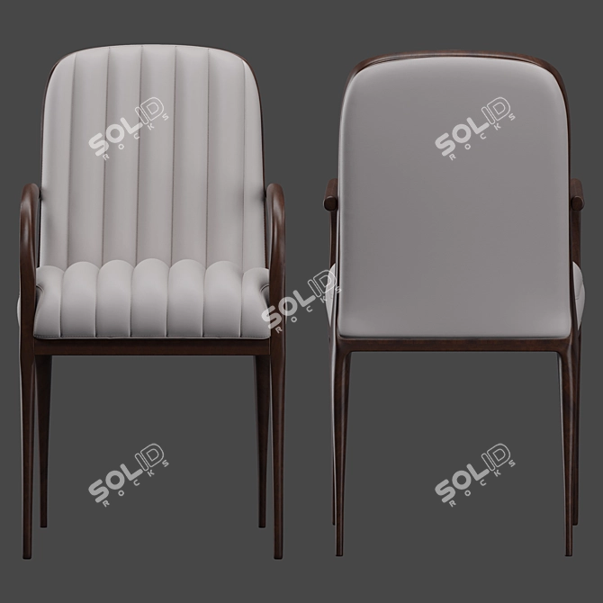 Elegant Parigi Chair: Stylish & Comfortable 3D model image 4