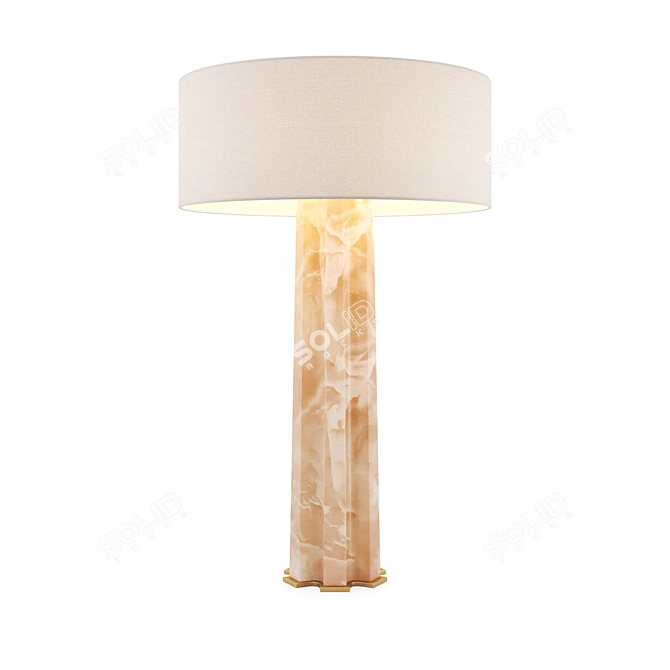 Grecian Elegance Alabaster Lamp 3D model image 1