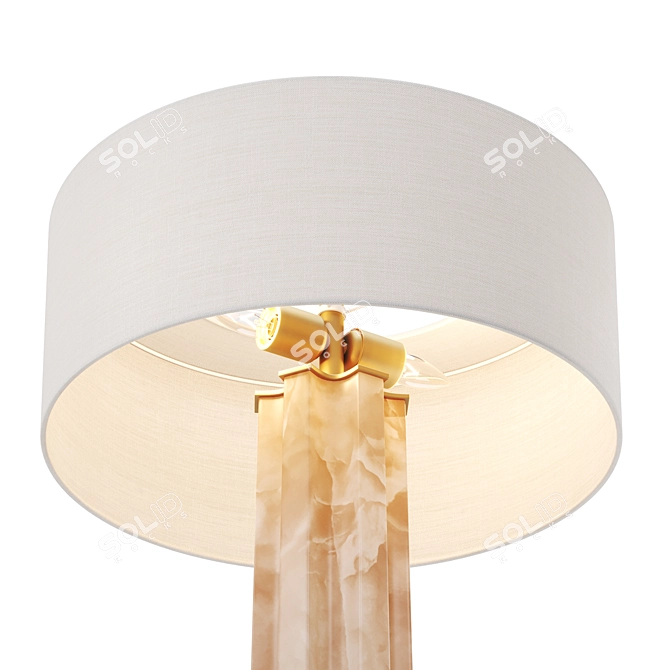 Grecian Elegance Alabaster Lamp 3D model image 3