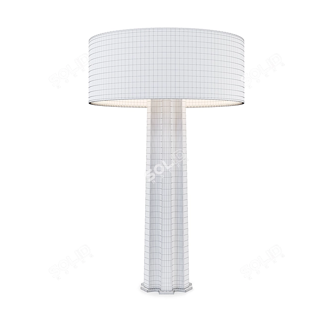 Grecian Elegance Alabaster Lamp 3D model image 4