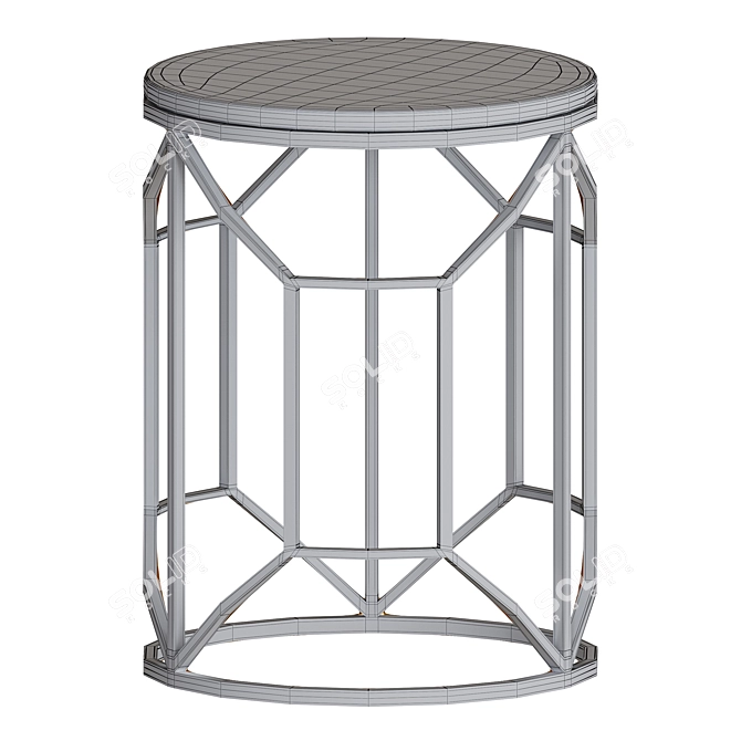 Marble and Metal Coffee Table: Elegant and Stylish 3D model image 2