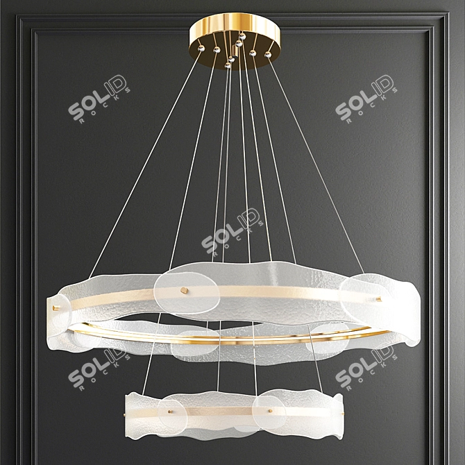 Illuminous Solstice LED Chandelier 3D model image 1