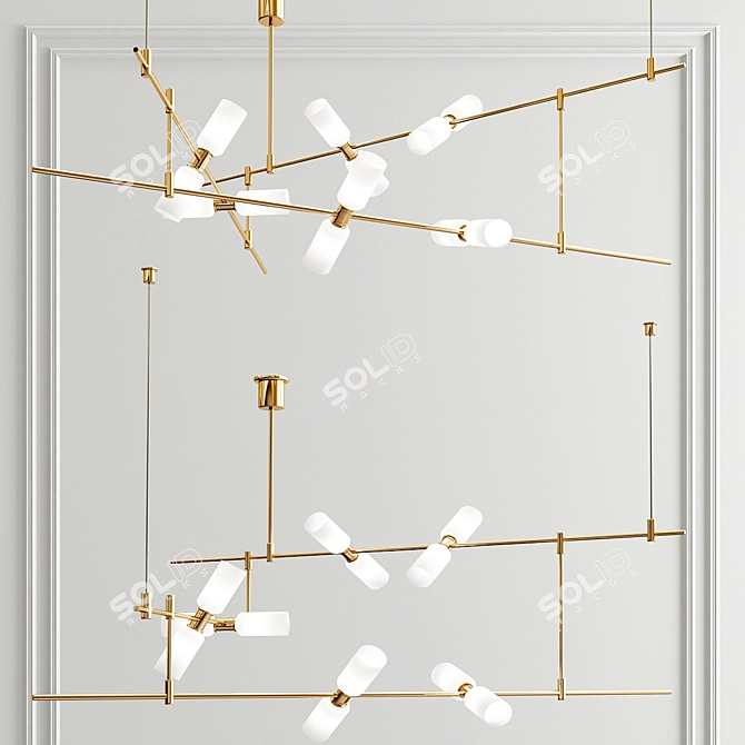 Geometric ModernRail Linear Suspension - 2 Types 3D model image 3