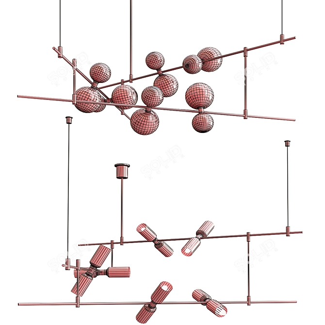 Geometric ModernRail Linear Suspension - 2 Types 3D model image 4