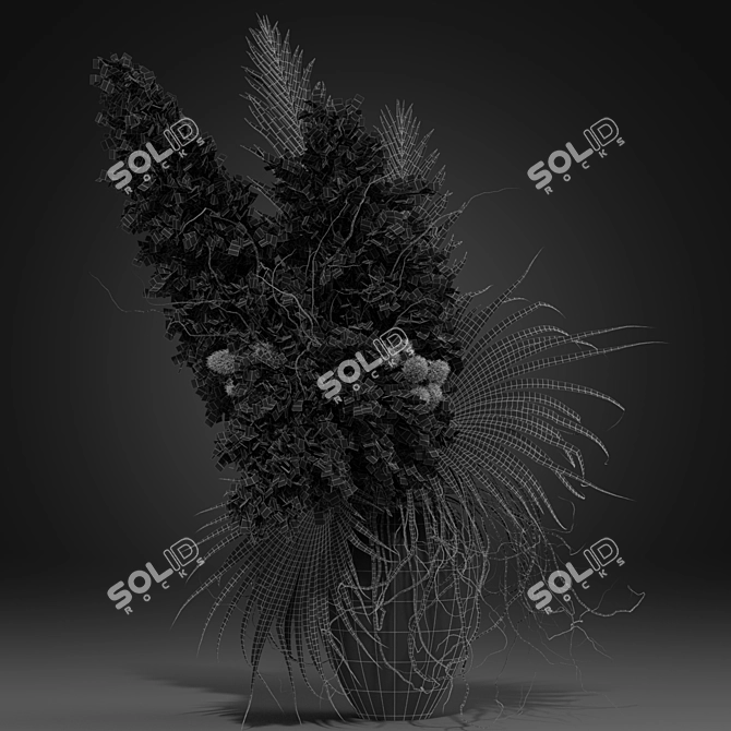 Elegant Floral Bouquet 01 3D model image 2