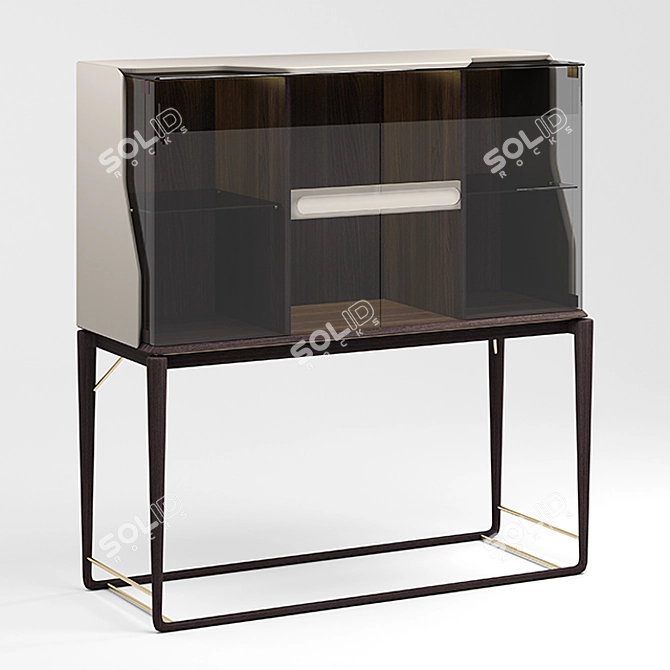 Turri Vine Vitrine: Luxurious Italian Display 3D model image 2