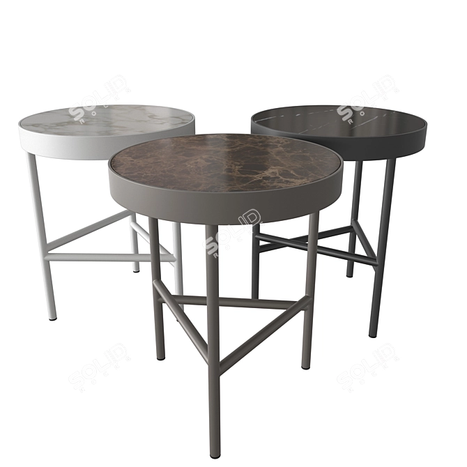 Marble Elegance Table 3D model image 1