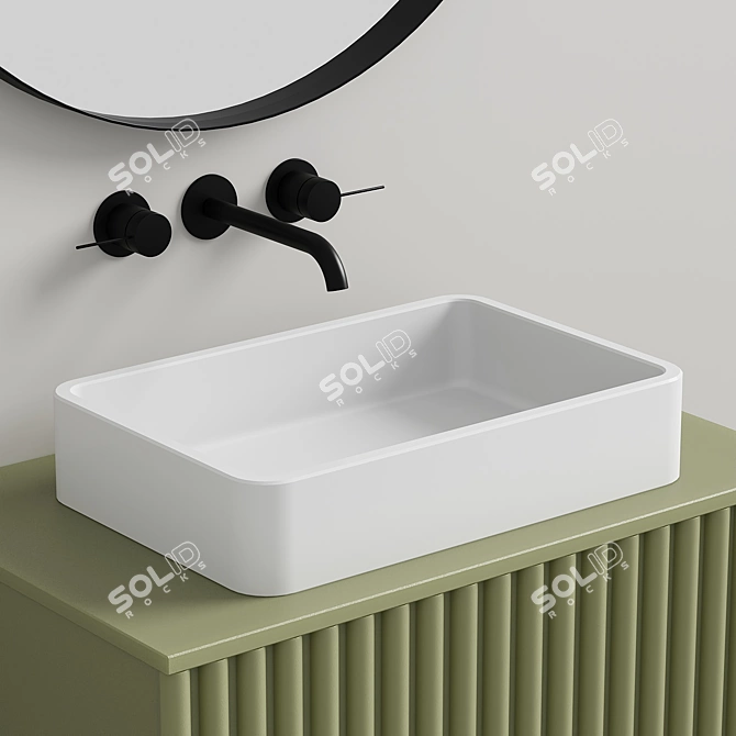 Gessi 316 Washbasin Set 3D model image 2