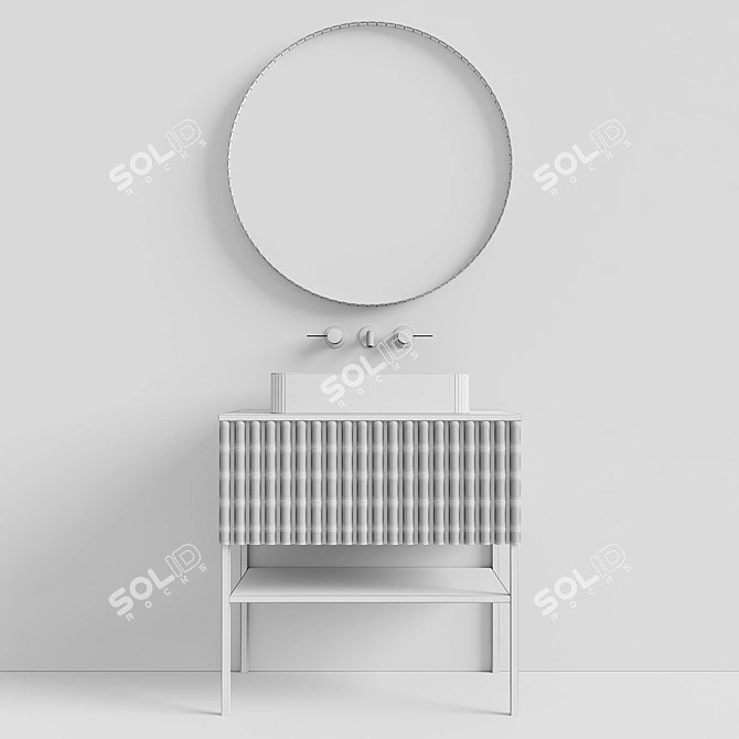 Gessi 316 Washbasin Set 3D model image 3