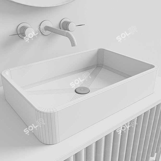 Gessi 316 Washbasin Set 3D model image 4