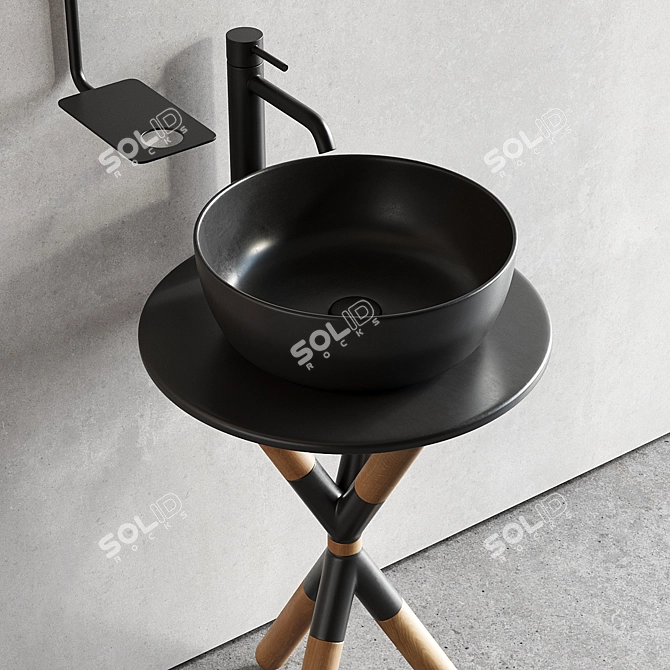 Scarabeo Cross Floor-standing Vanity Set 3D model image 2