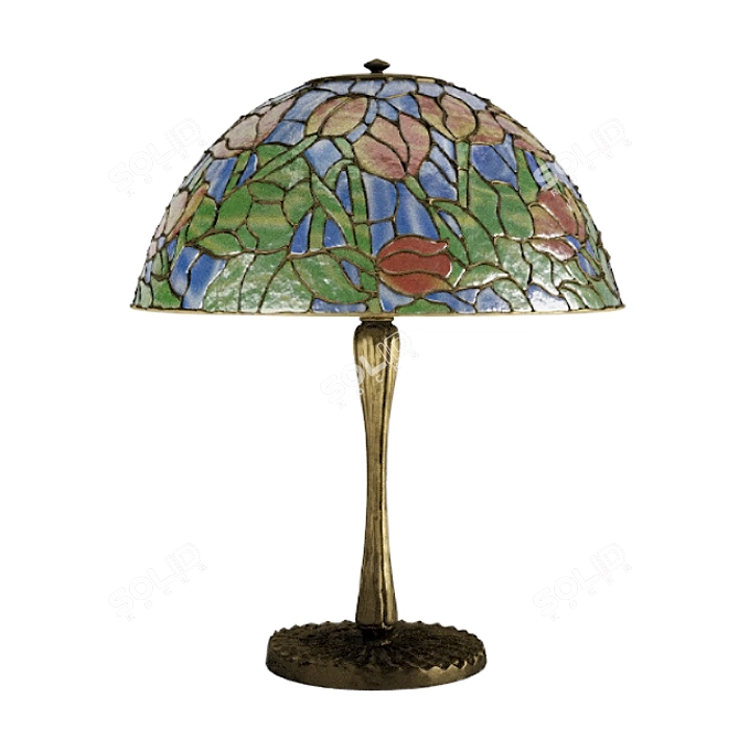 Vintage Tiffani Lamp - 450mm Height 3D model image 1